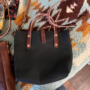 Brand New Go Forth Goods GFG Mini Avery w/button strap & CB strap black & saddle